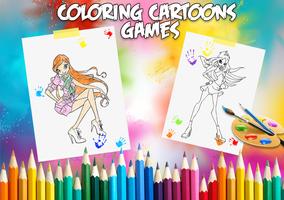 🎨 Coloring Winx Club Page Game screenshot 1