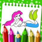 Coloring Book for Mermaids icône
