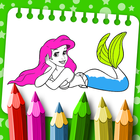 Coloring Book for Mermaids أيقونة