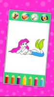 Coloring Book for Mermaids Affiche