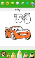 Kids Coloring For Cars الملصق