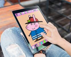 Coloring Book For Kids: Pepa Pig पोस्टर