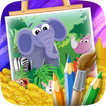 ”Jungle Animals Coloring Books