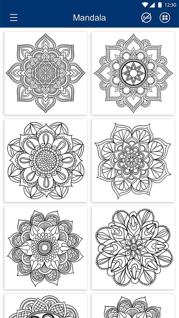 mandala colouring book  mandala coloring pages for android