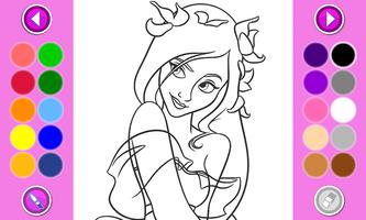Princess coloring poster