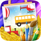 آیکون‌ Vehicles Coloring Books