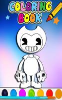 How To Color bendy and the ink machine - for kids- poster