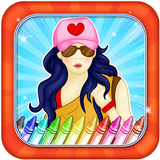 Fashion Coloring Games - Free Coloring pages icône