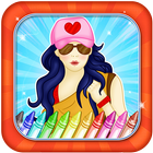 Fashion Coloring Games - Free Coloring pages أيقونة