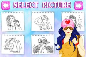 Fashion Coloring Games - Free Coloring pages 스크린샷 1