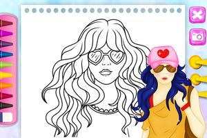 Fashion Coloring Games - Free Coloring pages captura de pantalla 3