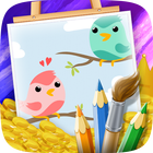 Birds Coloring Game for Kids ไอคอน