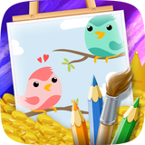 Birds Coloring Game for Kids icône