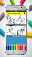 Pony Coloring Book Pages Affiche