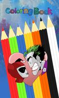 Coloring Harley Quin-Joker poster