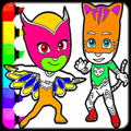 Coloring Masks Heros PJ For Kids