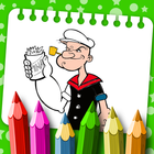 Icona Coloring Pages for Popeye