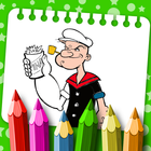 Coloring Pages for Popeye biểu tượng