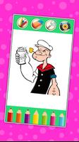 Coloring Pages for Popeye Affiche