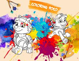 Coloring Paww Page Game Patrol captura de pantalla 1