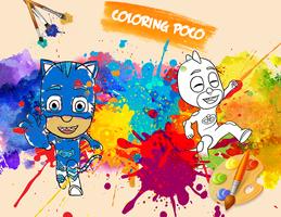 🎨 Coloring Pj With Mask Game Cartaz