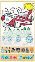 Avions: jeu de livre à colorier capture d'écran 3