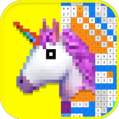 تحميل   Sandbox Coloring By Number Unicorn Color Draw Book 