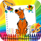 Coloring Scooby Dog page Game icône