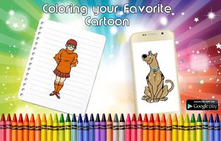 Coloring Scooby Dog page Game تصوير الشاشة 3