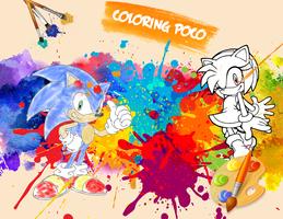 🎨 Coloring Sonic Game Page poster