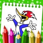 Coloring Book For Woody :Woody Coloring woodpecker ikona