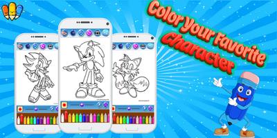 Cómo dibujar Sonic:Dibujos para colorear y pintura captura de pantalla 1