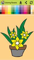 Adventure Coloring Flowers Affiche