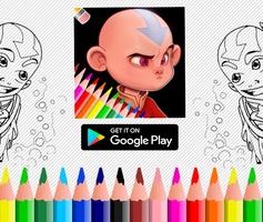 Coloring For Avatar The Last Airbender : Aang 2018 plakat