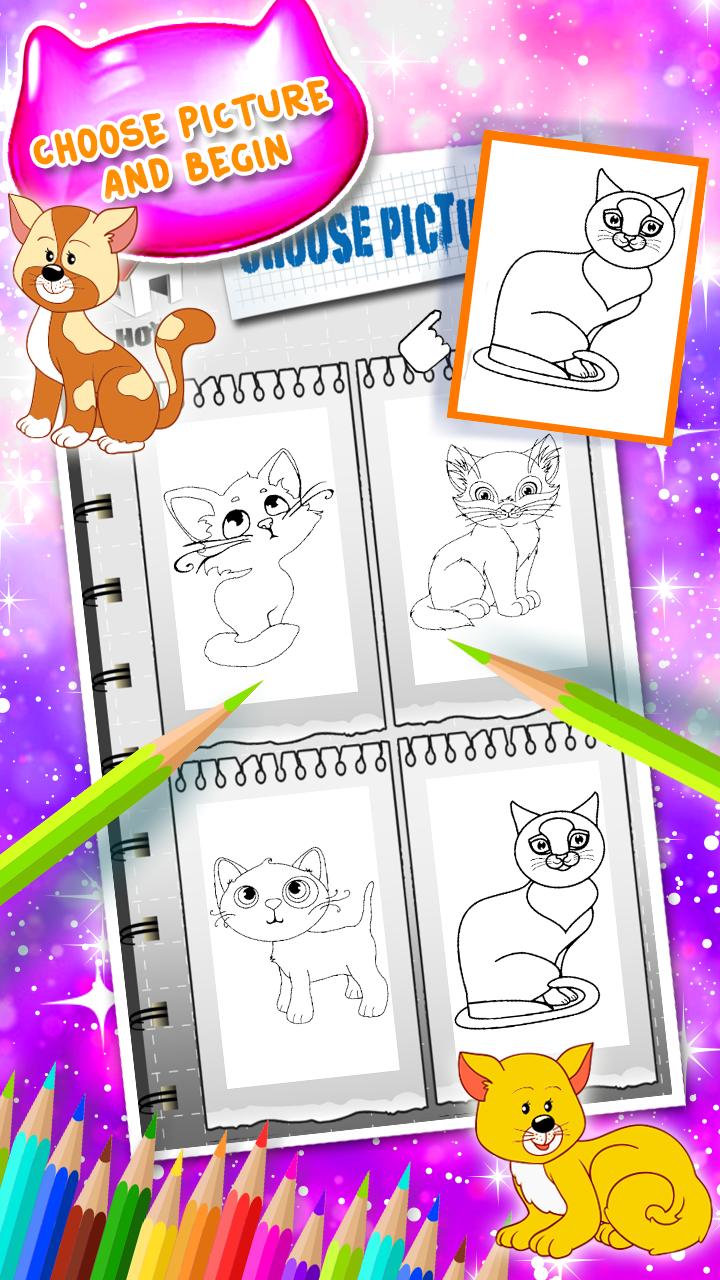 Android 用の 猫のぬりえの本 Apk をダウンロード