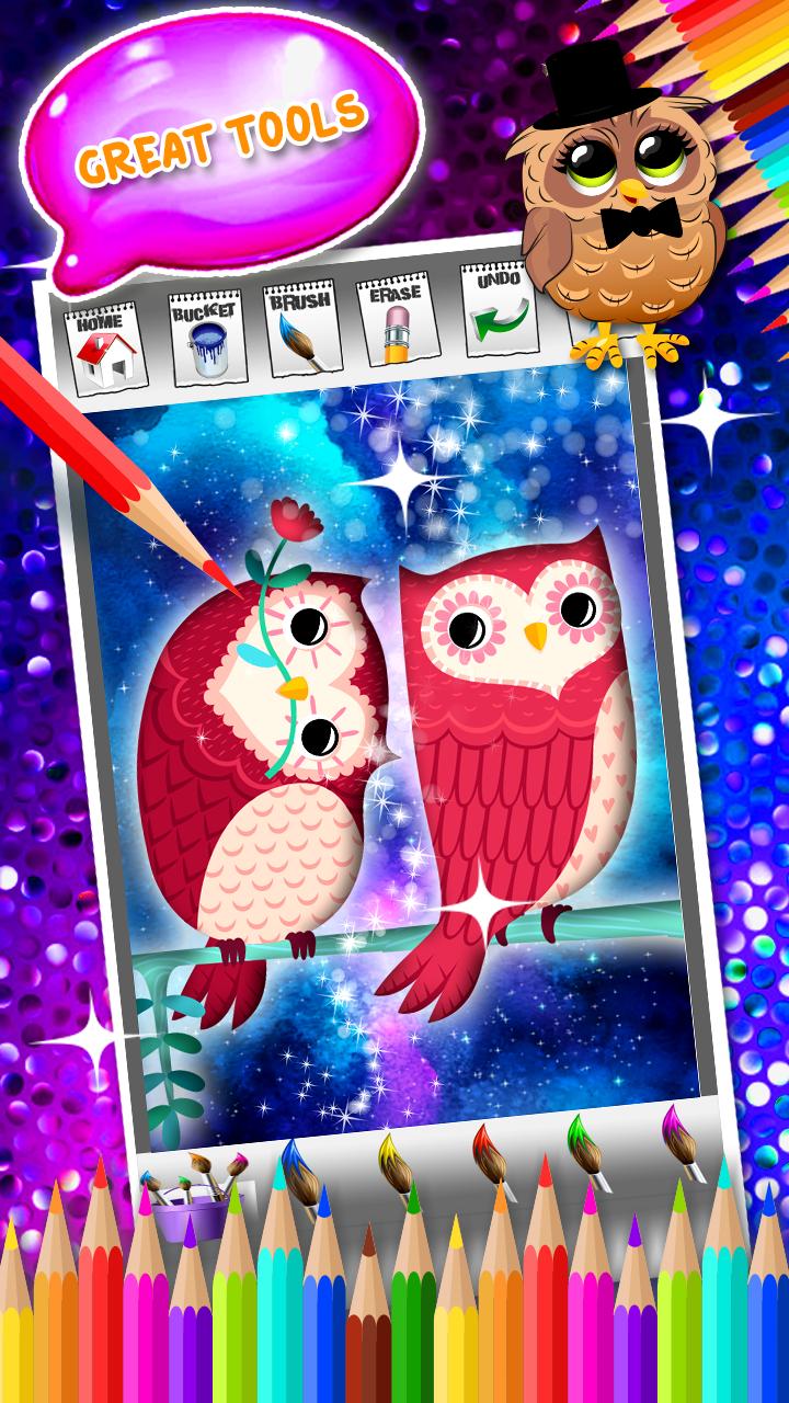 Buku Mewarnai Burung Hantu Yang Indah For Android Apk Download