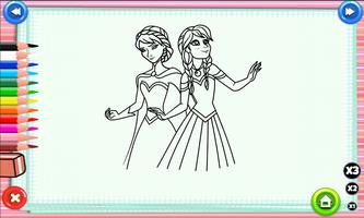پوستر Elsa And Anna Colouring Games