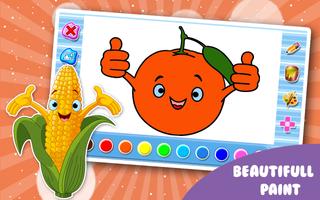 Fruits Coloring Book For Kids captura de pantalla 1