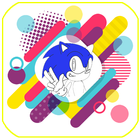Coloring For Sonic Game Coloring Book - Pixel Art. biểu tượng