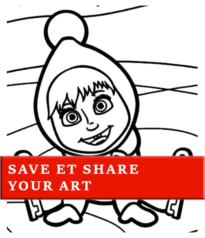 Gambar Untuk Mewarnai Masha And The Bear - Rahman Gambar