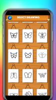 butterfly drawing and coloring book - kids games Affiche