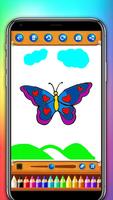 butterfly drawing and coloring book - kids games capture d'écran 1