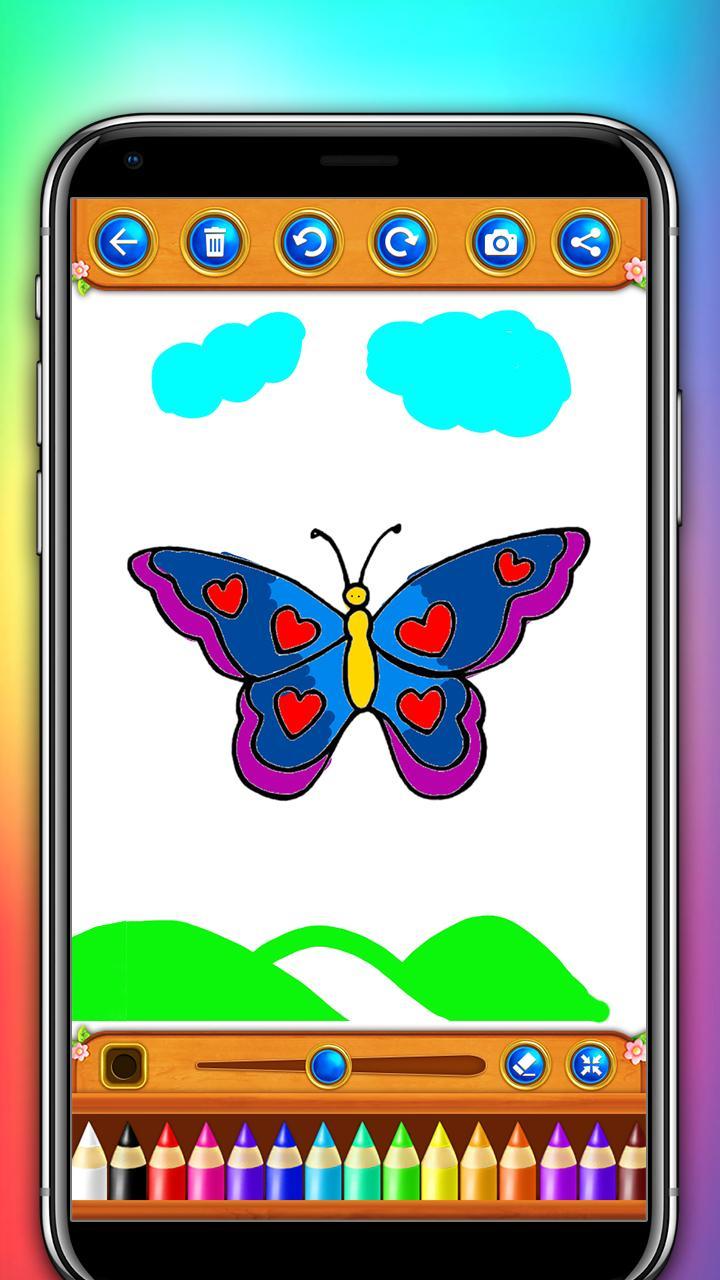 Featured image of post Colorful Butterfly Drawing For Kids : Poke a hole on top of the.