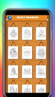castle coloring and drawing book poster