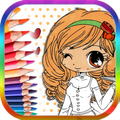 Cute Girl Baby Coloring Book