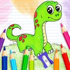 dinosaur coloring and drawing book simgesi