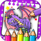 Dragon Coloring Book Ball - Coloring Dragon pages. icône