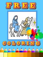 Coloring games jesus bible पोस्टर