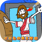 Coloring book jesus bible ikona