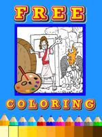 Coloring book jesus bible-poster